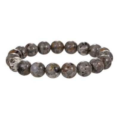 6/8/10mm Natural Flame Stone Bead Bracelet