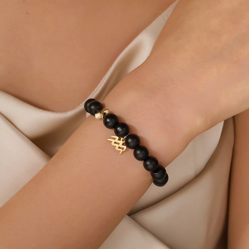 12 Constellation Handmade Bead Bracelet for Male and Female Couples