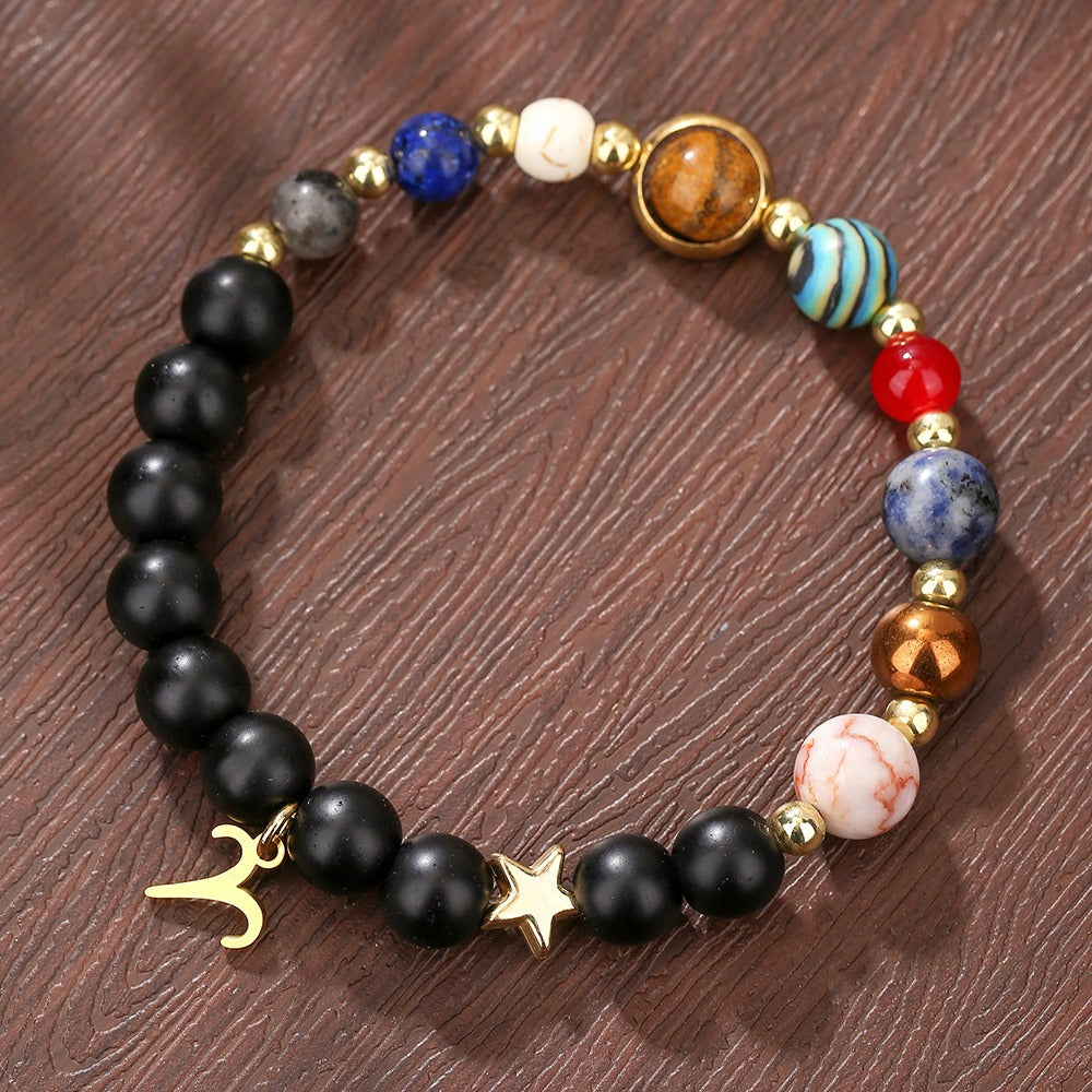 12 Constellation Handmade Bead Bracelet for Male and Female Couples