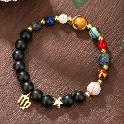 12 Constellation Handmade Bead Bracelet for Male and Female Couples