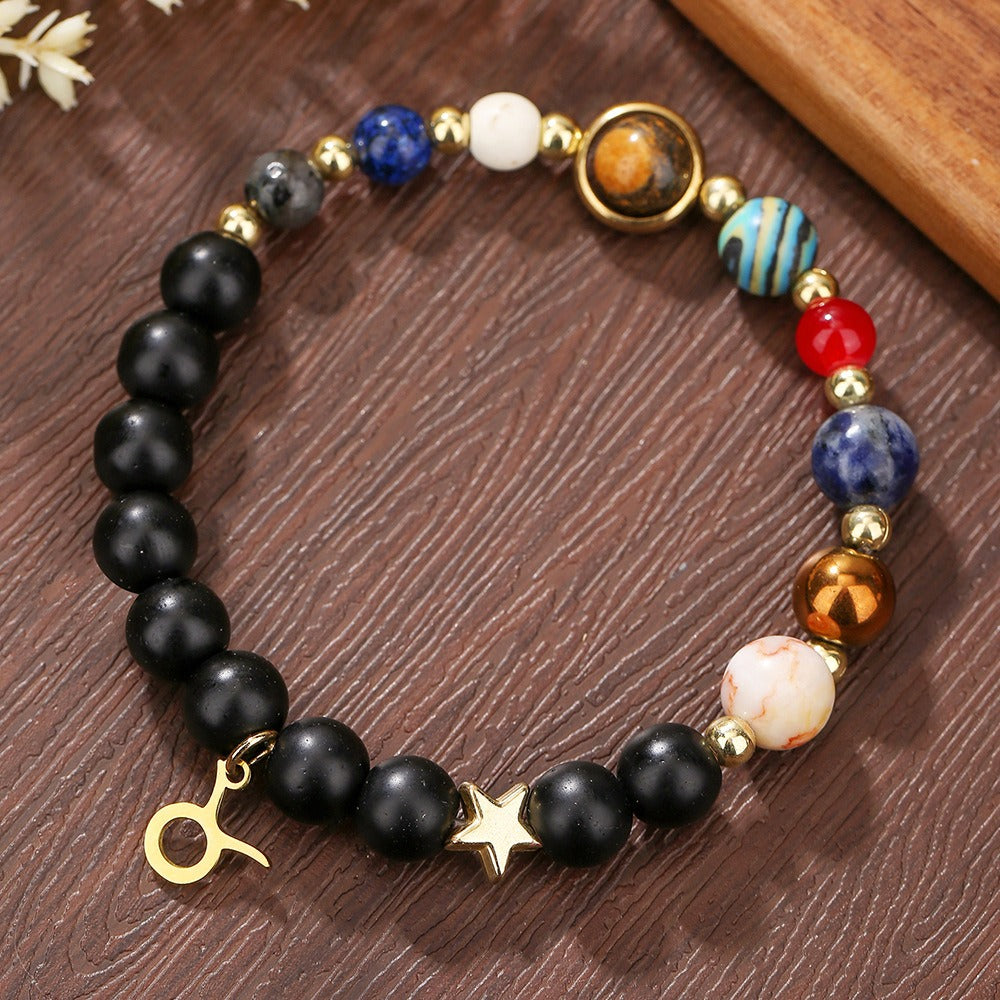 12 Constellation Handmade Bead Bracelet for Male and Female Couples