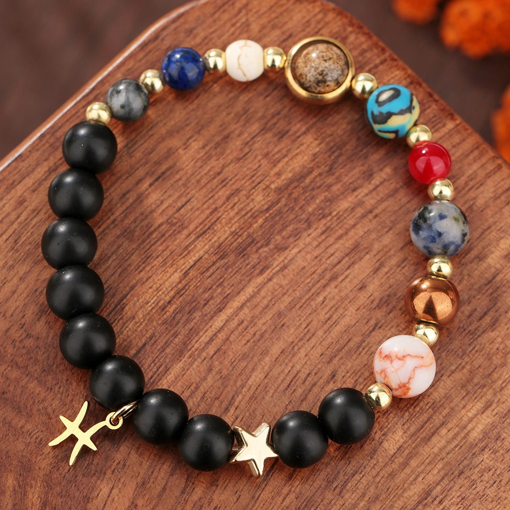 12 Constellation Handmade Bead Bracelet for Male and Female Couples