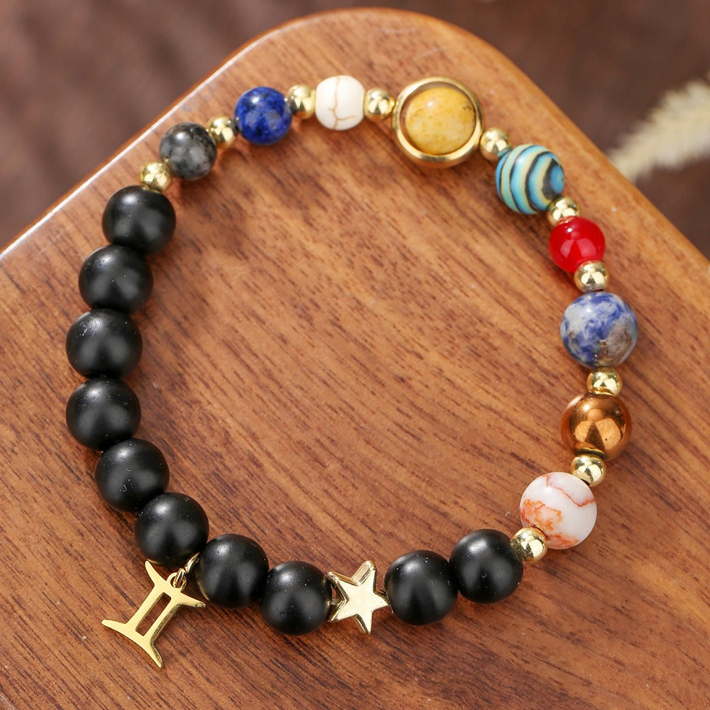 12 Constellation Handmade Bead Bracelet for Male and Female Couples
