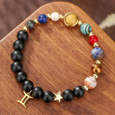 12 Constellation Handmade Bead Bracelet for Male and Female Couples