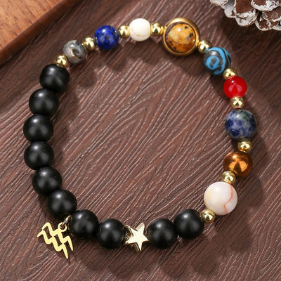 12 Constellation Handmade Bead Bracelet for Male and Female Couples