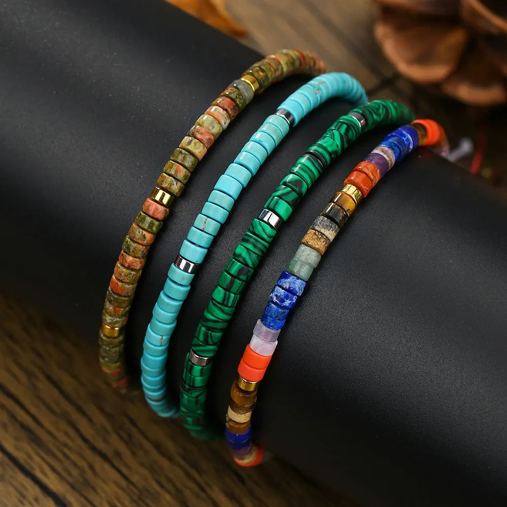 Bohemian Turquoise Emperor Stone Couple Bracelet