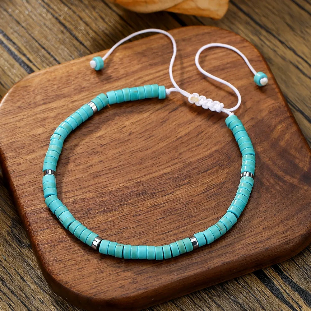 Bohemian Turquoise Emperor Stone Couple Bracelet