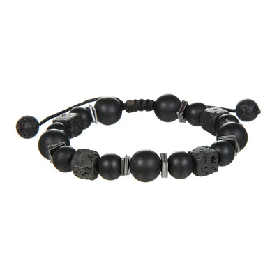 Lava Block Volcanic Stone Woven Bracelet - Absorbing Negative Energies