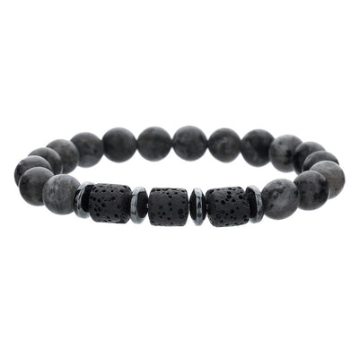 Natural Tiger Eye Volcanic Stone Bead Elastic Bracelet