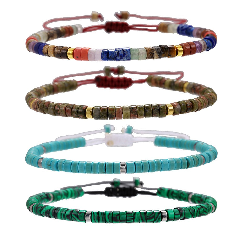 Bohemian Turquoise Emperor Stone Couple Bracelet