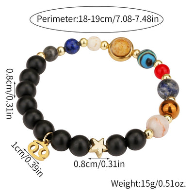 12 Constellation Handmade Bead Bracelet for Male and Female Couples